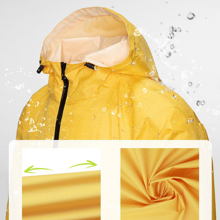 Rain Poncho Jacket Raincoats Coat for Adults Hooded Waterproof Women's Raincoats with Zipper