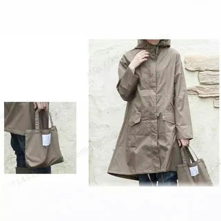 Women's Raincoat Waterproof Rain Poncho Lightweight Hiking Hooded Coat Jacket for Outdoor Activities