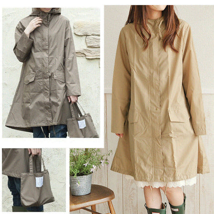 Women's Raincoat Waterproof Rain Poncho Lightweight Hiking Hooded Coat Jacket for Outdoor Activities