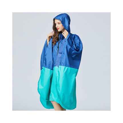 Rain Poncho Jacket Coat for Adults Hooded Waterproof with Zipper Outdoor Women's Raincoats