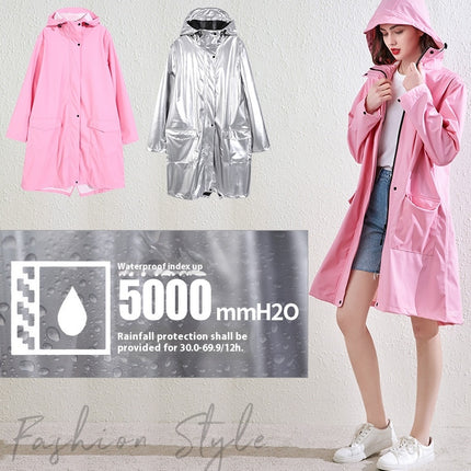 Womens Raincoats Waterproof Rain Poncho Reusable Hiking Hooded Coat Jacket for Outdoor Hiking Camping