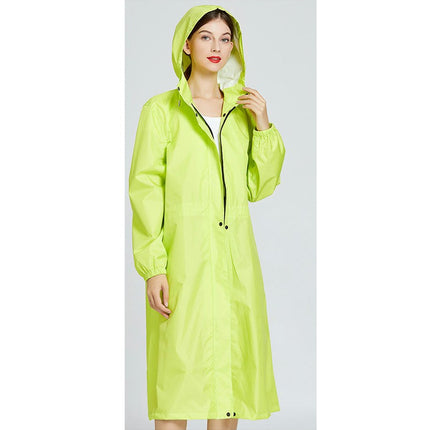 Women's Long Raincoats Waterproof Hooded Windbreaker Jacket Outdoor Lightweight Travel Rain Coats