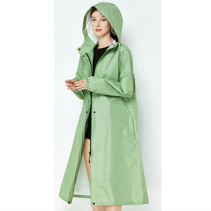 Women's Long Raincoats Waterproof Hooded Windbreaker Jacket Outdoor Lightweight Travel Rain Coats