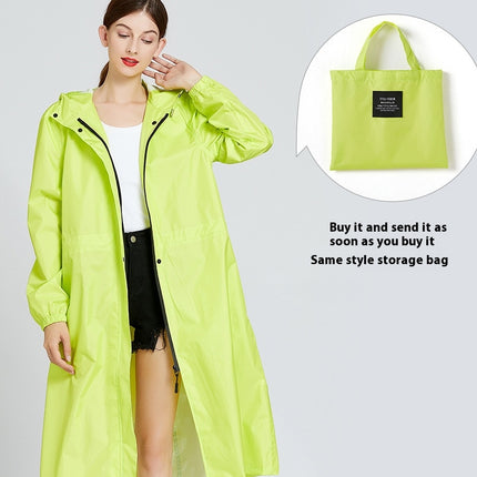 Women's Long Raincoats Waterproof Hooded Windbreaker Jacket Outdoor Lightweight Travel Rain Coats