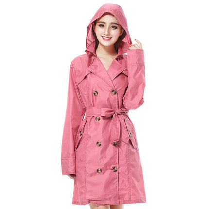 Rain Coats for Women, Women's Long Waterproof Raincoat Lightweight Hooded Rain Jacket for Hiking Outdoor