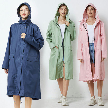 Women's Raincoats for Adults Raincoat Waterproof Rain Jacket Camping Hiking Outerwear Reusable