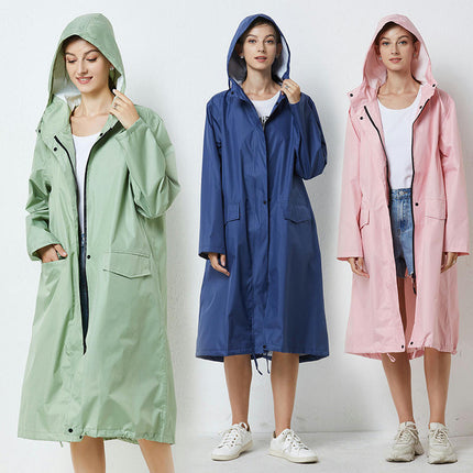 Women's Raincoats for Adults Raincoat Waterproof Rain Jacket Camping Hiking Outerwear Reusable