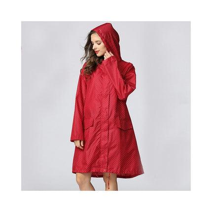 Long Waterproof Raincoat Women's Raincoats Rain Jacket Poncho with Pocket for Hiking Camping