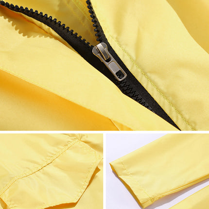 Long Waterproof Raincoat Women's Raincoats Rain Jacket Poncho with Pocket for Hiking Camping