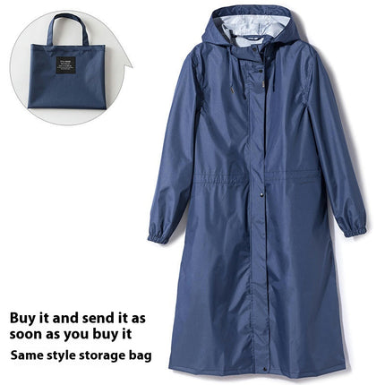 Womens Raincoats Waterproof Breathable Rain Jacket Long Outdoor Hiking Travel Raincoat