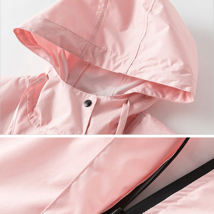 Womens Raincoats Waterproof Breathable Rain Jacket Long Outdoor Hiking Travel Raincoat