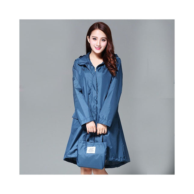 Womens Raincoats Waterproof Breathable Rain Jacket Long Outdoor Hiking Travel Raincoat-A