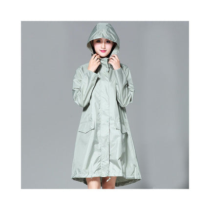 Womens Raincoats Waterproof Breathable Rain Jacket Long Outdoor Hiking Travel Raincoat-A