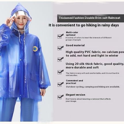 Men's Raincoats Women's Raincoats Lightweight Rain suit Waterproof Rain Jacket And Pants Set