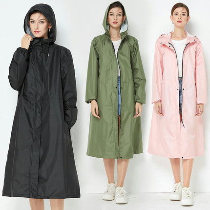 Rain Coats,Lightweight Women's Waterproof Raincoat Long Outdoor Rain Jacket with Zipper Raincoats