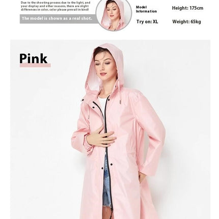 Rain Coats,Lightweight Women's Waterproof Raincoat Long Outdoor Rain Jacket with Zipper Raincoats