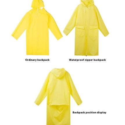 Women's Raincoats Men's Raincoats Long Poncho Waterproof Raincoat Lightweight Hooded Rain Outdoor