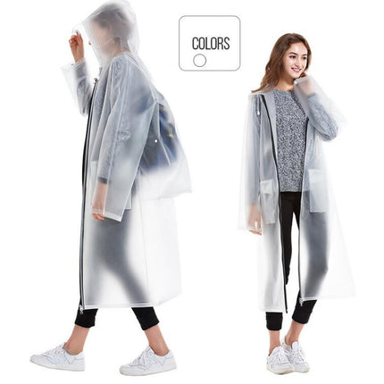 Women's Raincoats Men's Raincoats Long Poncho Waterproof Raincoat Lightweight Hooded Rain Outdoor