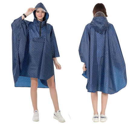 Hooded Rain Poncho Waterproof Raincoat Lightweight Jacket Coat for Women Adults Outdoor Raincoats