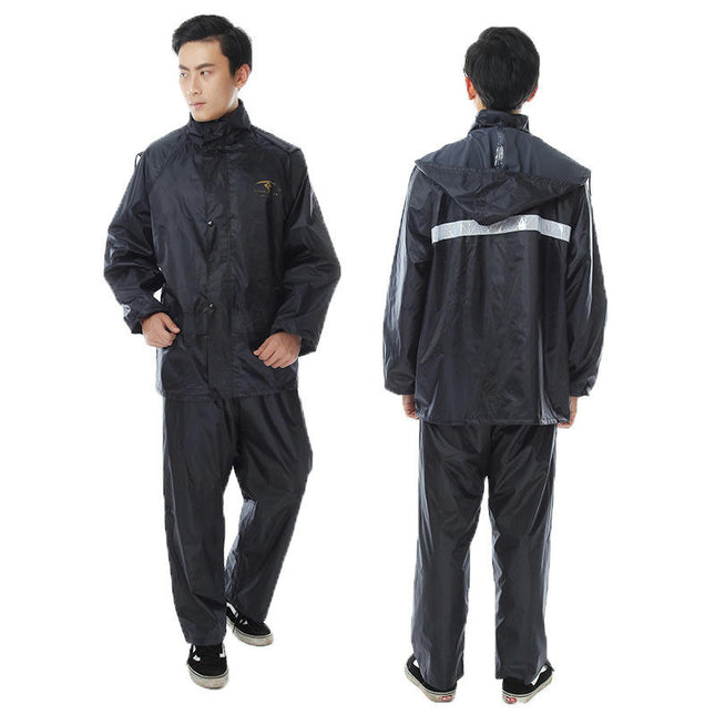 Men's Raincoat,Rain Suit Set Waterproof Raincoat Reflective Raincoat And Rain Pants Set