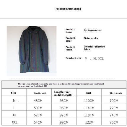 Men's Raincoats Cycling Raincoats Reflective Raincoat Waterproof Hooded Windbreaker for Outdoor