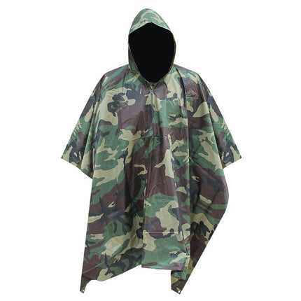 Men's Raincoats Rain Poncho Raincoat Waterproof with Hood for Adult Hiking Fishing Camping