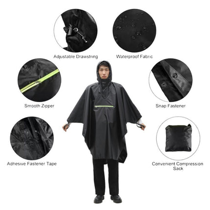 Waterproof Rain Poncho for Camping Hiking,Multifunctional Lightweight Raincoat Men's Raincoats