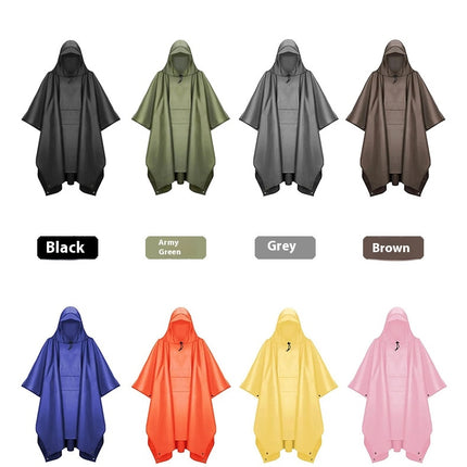 Raincoats Rain Poncho Multifunctional Waterproof Raincoat with Hood for Adult Outdoor Hiking Poncho