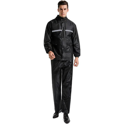 Rain suit,Reflective Men's Raincoats, Lightweight Rain Gear, Waterproof Rain Jacket with Pants