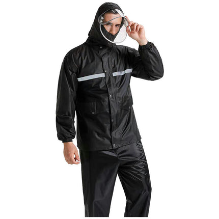 Rain suit,Reflective Men's Raincoats, Lightweight Rain Gear, Waterproof Rain Jacket with Pants