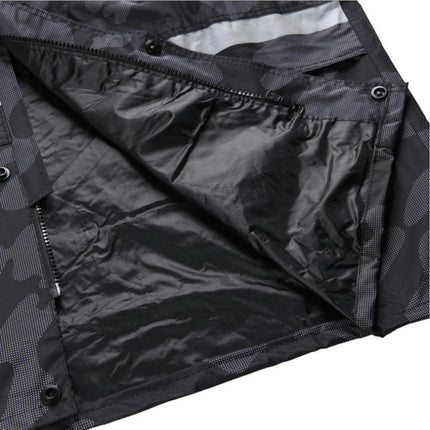 Men Raincoats Rain Suit Outdoor Reflective Waterproof Rain Jacket and Pants Rain Gear for Cycling