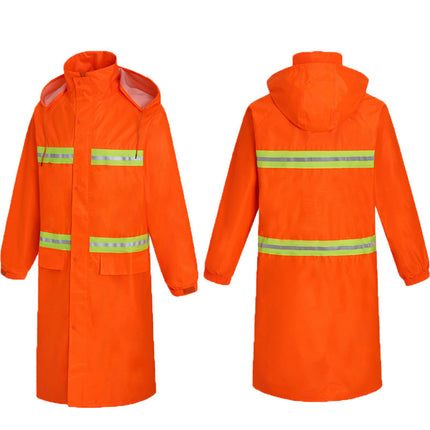 Men'S Raincoats Men'S Long Hood Reflective Rain Jacket Waterproof Emergency Raincoat Poncho