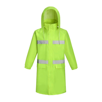 Men'S Raincoats Men'S Long Hood Reflective Rain Jacket Waterproof Emergency Raincoat Poncho