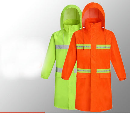 Men'S Raincoats Men'S Long Hood Reflective Rain Jacket Waterproof Emergency Raincoat Poncho