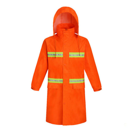 Men'S Raincoats Men'S Long Hood Reflective Rain Jacket Waterproof Emergency Raincoat Poncho