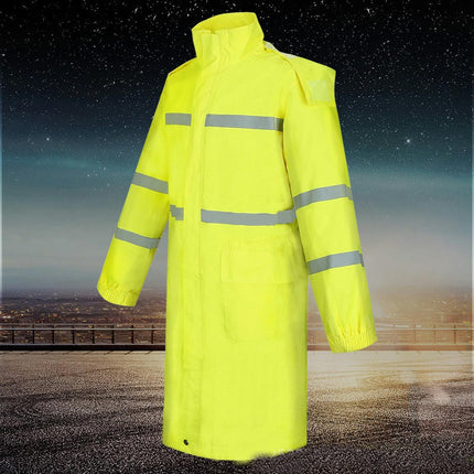 Men's Raincoats Long Reflective Rain Jacket Hood Rain Poncho Waterproof Poncho Raincoat for Outdoor