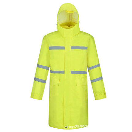 Men's Raincoats Long Reflective Rain Jacket Hood Rain Poncho Waterproof Poncho Raincoat for Outdoor