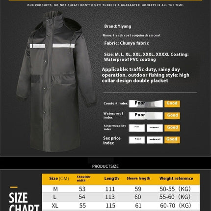 Men's Raincoats Long Rain Jacket Hooded Rain Poncho Waterproof Poncho Lightweight Unisex Raincoat for Outdoor