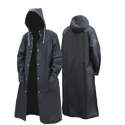 Long Rain Jacket Hooded Rain Poncho Waterproof Poncho Lightweight Raincoat Men's Raincoats