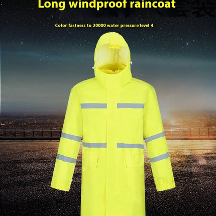 Men's Raincoats Long Reflective Rain Jacket Hood Rain Poncho Waterproof Poncho Raincoat for Outdoor