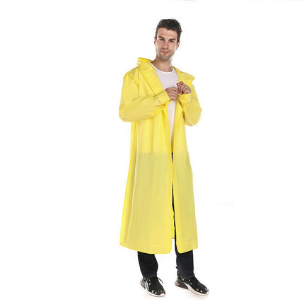 Long Rain Jacket Hooded Rain Poncho Waterproof Poncho Lightweight Raincoat Men's Raincoats