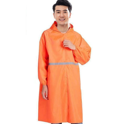 Men's Waterproof Rain Jacket with Hood Lightweight Windproof Outdoor Activities Long Raincoats