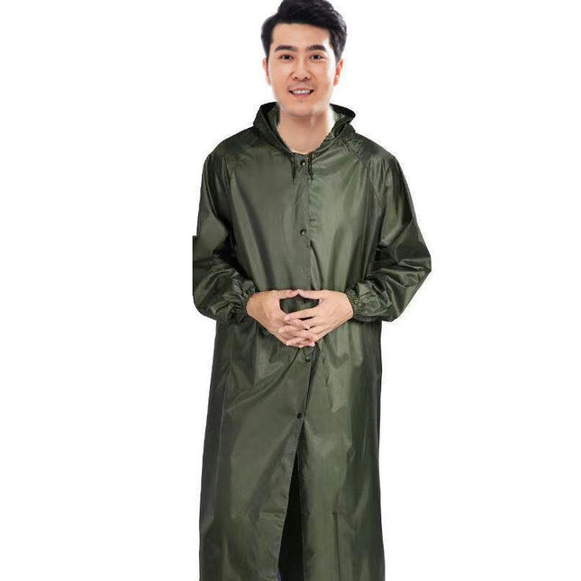 Men's Waterproof Rain Jacket with Hood Lightweight Windproof Outdoor Activities Long Raincoats