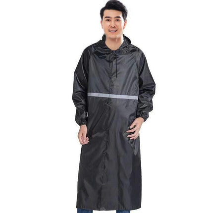 Men's Waterproof Rain Jacket with Hood Lightweight Windproof Outdoor Activities Long Raincoats