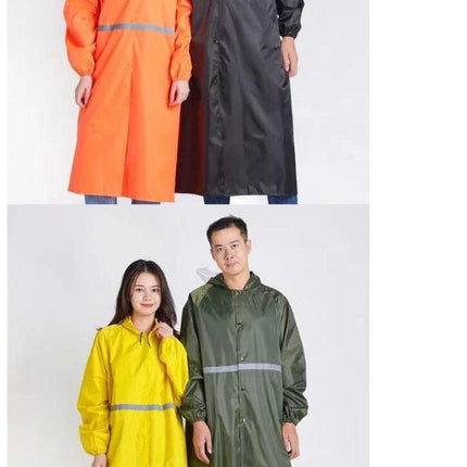 Men's Waterproof Rain Jacket with Hood Lightweight Windproof Outdoor Activities Long Raincoats