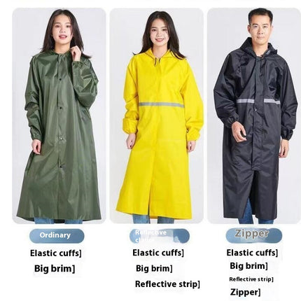 Men's Waterproof Rain Jacket with Hood Lightweight Windproof Outdoor Activities Long Raincoats