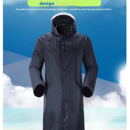 Men's Waterproof Rain Jacket with Hood Lightweight Windproof Outdoor Activities Long Raincoats