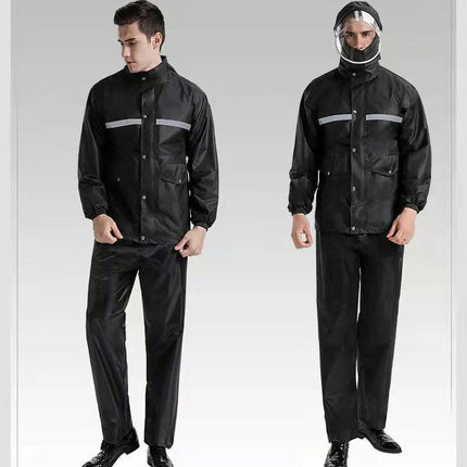 Outdoor Rain suit, Reflective Raincoat Lightweight Rain Gear, Waterproof Rain Jacket with Pants