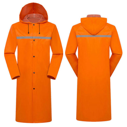 Men'S Raincoats  Waterproof Emergency Raincoat Poncho Men'S Long Hood Reflective Rain Jacket