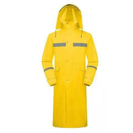 Men'S Raincoats  Waterproof Emergency Raincoat Poncho Men'S Long Hood Reflective Rain Jacket